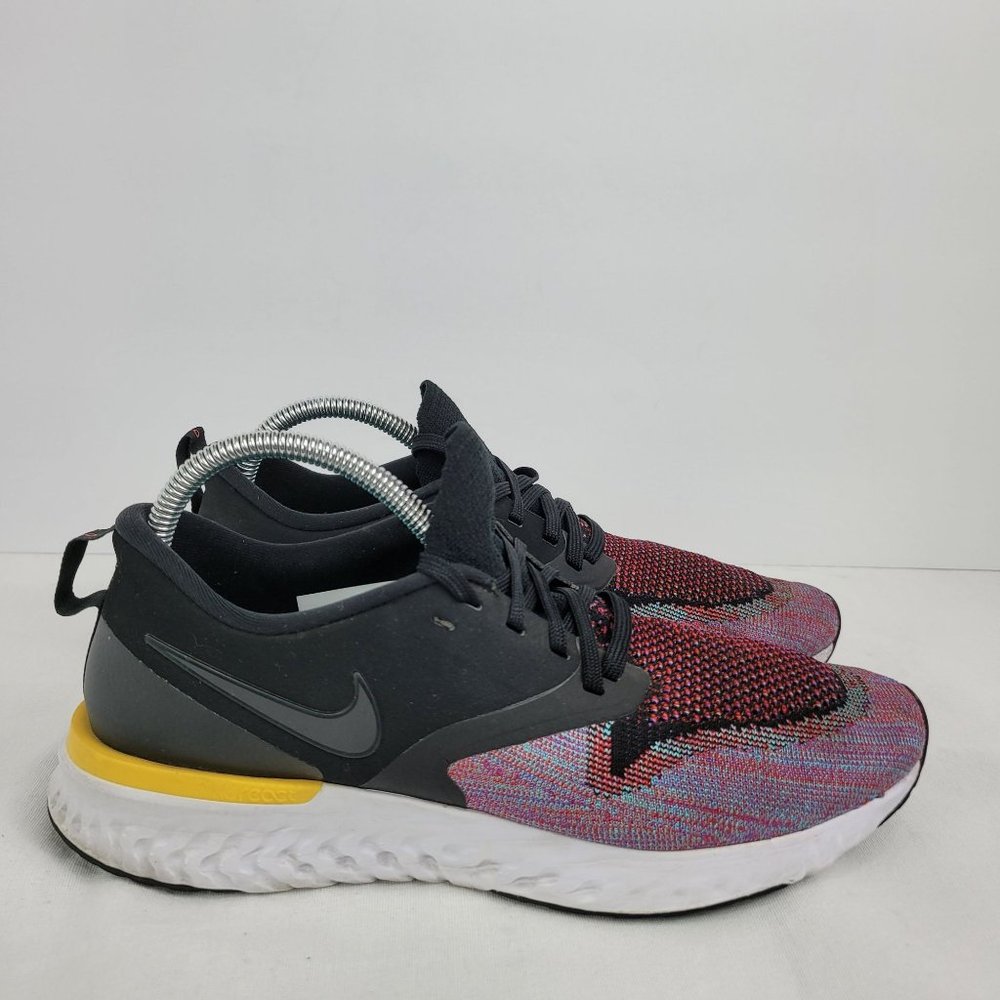 Nike Odyssey React 2 Flyknit Men's Running Shoes Black/University Red AH1015-005
